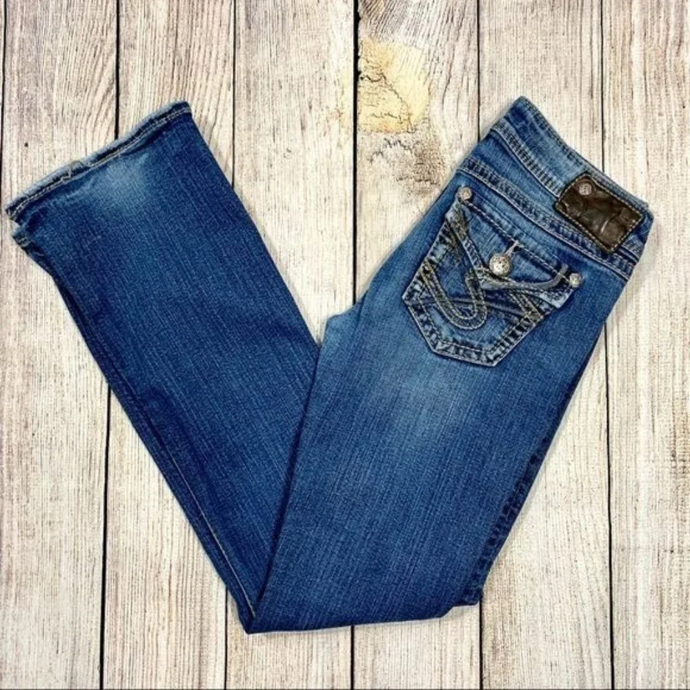Silver Jeans Blue Pioneer Boot Cut Jeans Size 26 - Picture 1 of 8